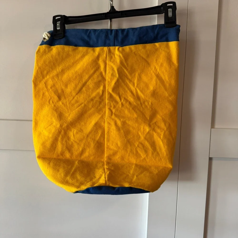 Vintage‎ Cub Scout Day Camp Drawstring Bag Yellow Blue Harvey Cartoons